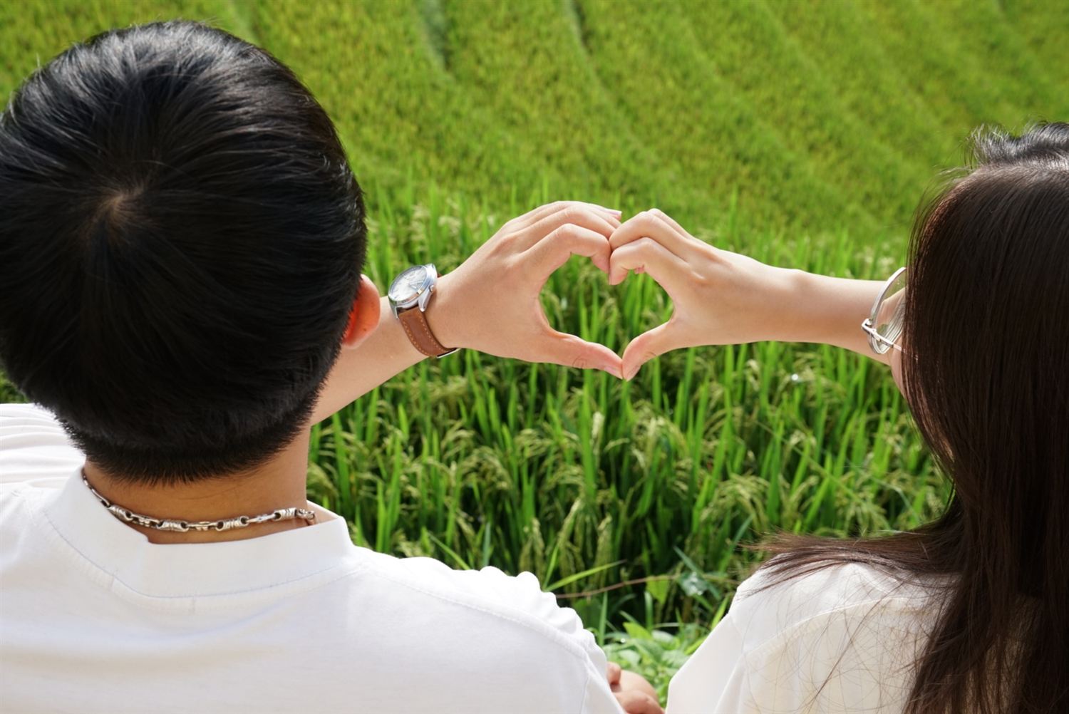 Quỳnh Anh và Sang trong một chuyến đi